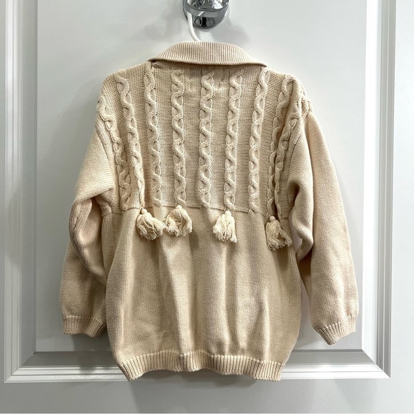 English Sports Shop Bermuda 100% Cotton Button Down Cardigan with Tassels - Picture 2 of 8